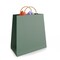 Amiff Sage Shopping Bags 16 x 6 x 12 Pack of 50 Sage Green Paper Bags with Handles Bulk 150 GSM Sage Green Kraft Bags with Handles Natural Sage Gift Bags with Handles Sage Color Gift Bags Bulk